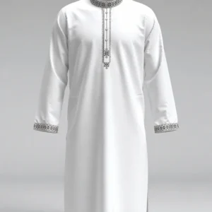 প্রিমিয়াম White ‘জাফরান ফেব্রিক্স’ টেক্সচার্ড পাঞ্জাবি